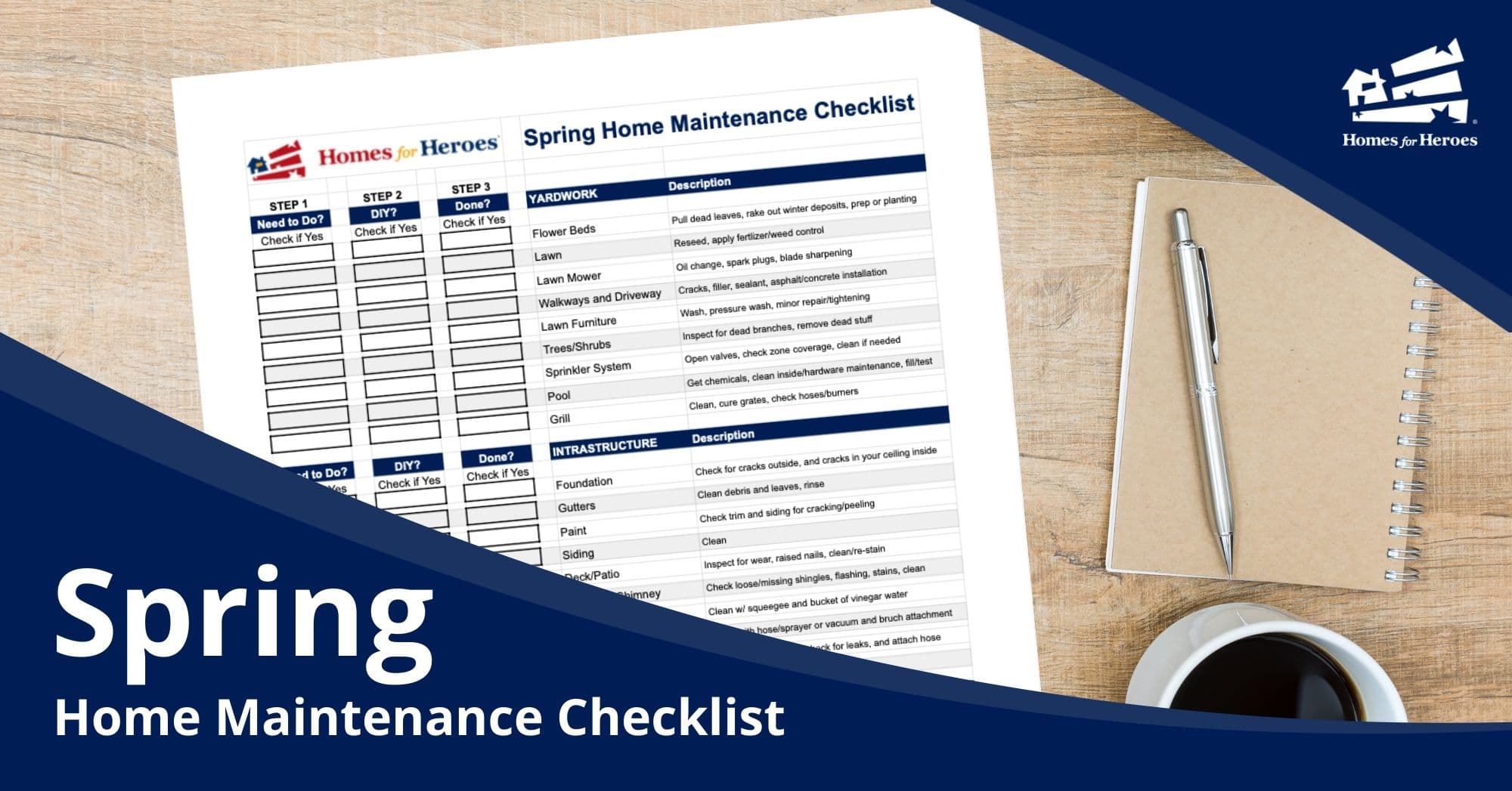 Spring Home Maintenance Checklist Download Homes for Heroes
