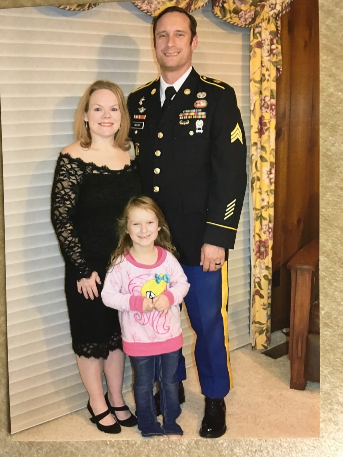 Sergeant Jason C Brown with family