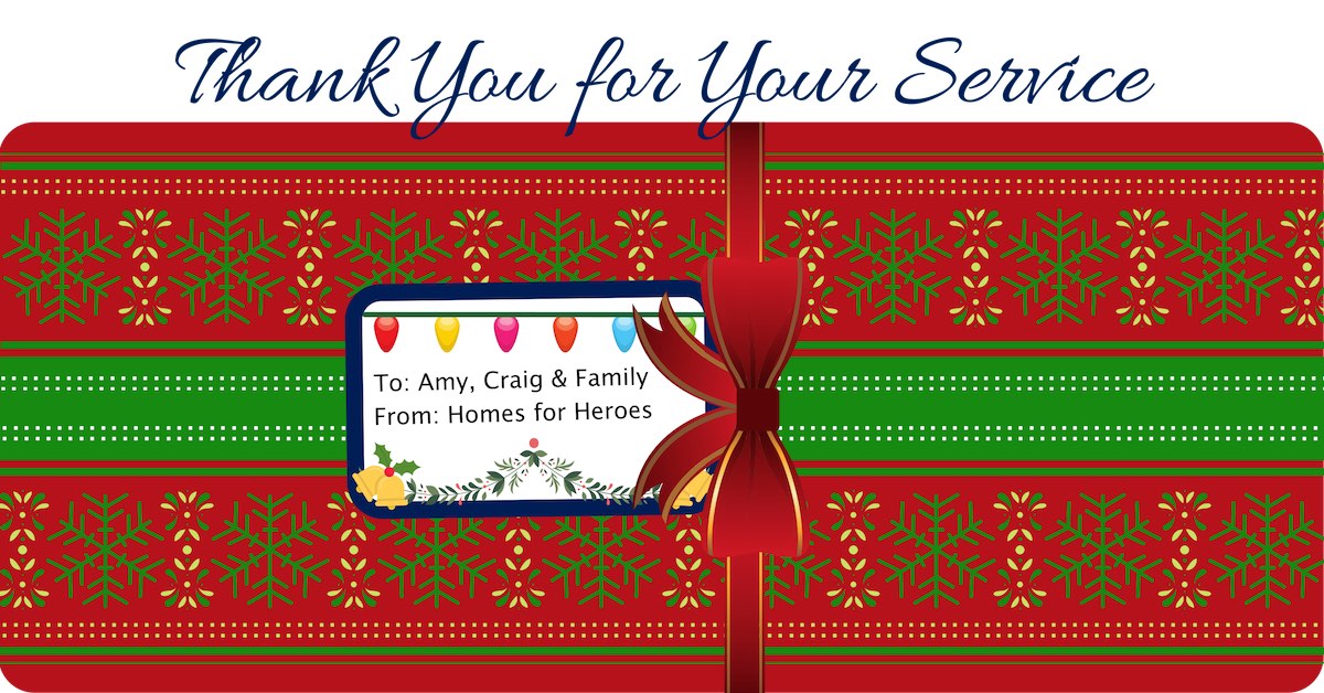 Twelve Days of Christmas 2018 Homes for Heroes Gravels Receive $500 Gift