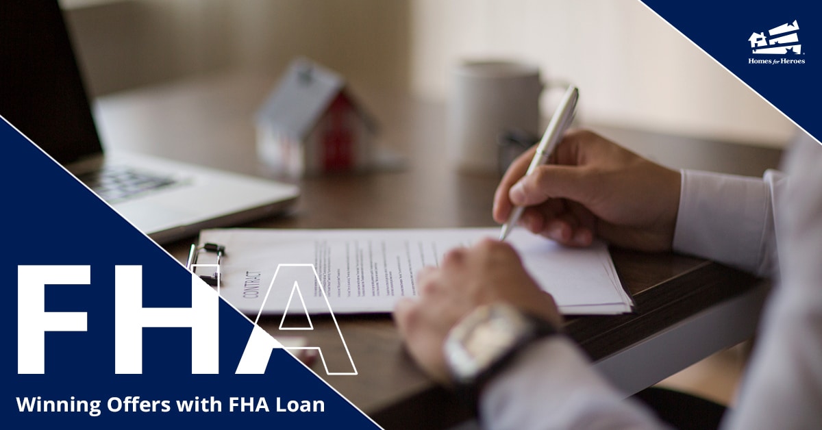 Individual signing FHA loan contract mortgage at desk