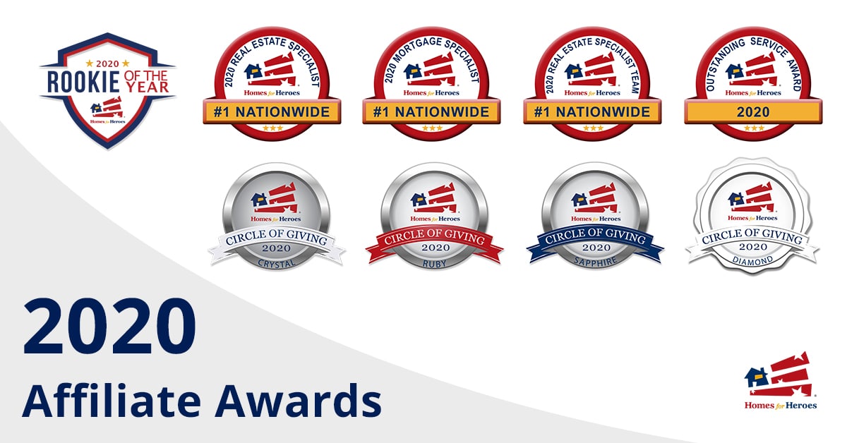 2020 Homes For Heroes Affiliate Awards Winners Top Affiliates Of 2020