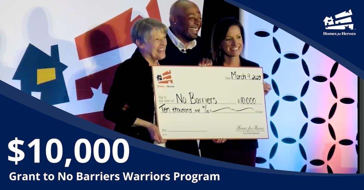 J.R. Martinez honorary 10000 grant for no barriers warrior program Homes for Heroes