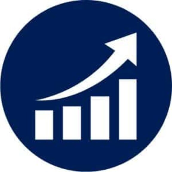 target arrow icon white on navy blue background